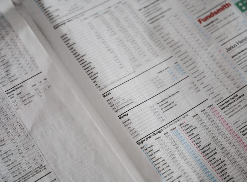 Photo Financial Spreadsheet